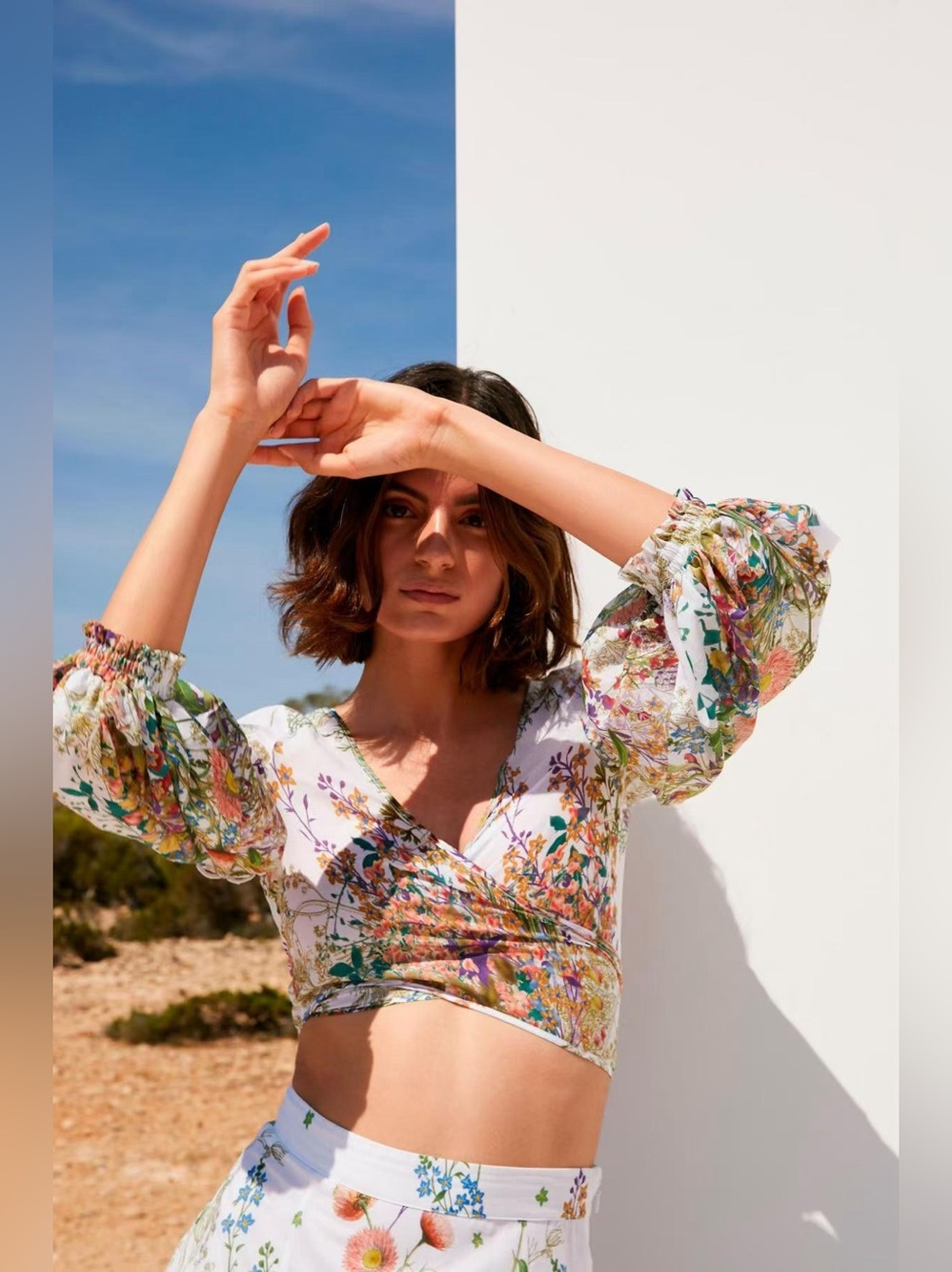 NWT Charo Ruiz Ibiza Angie Blouse in Botanic Print
